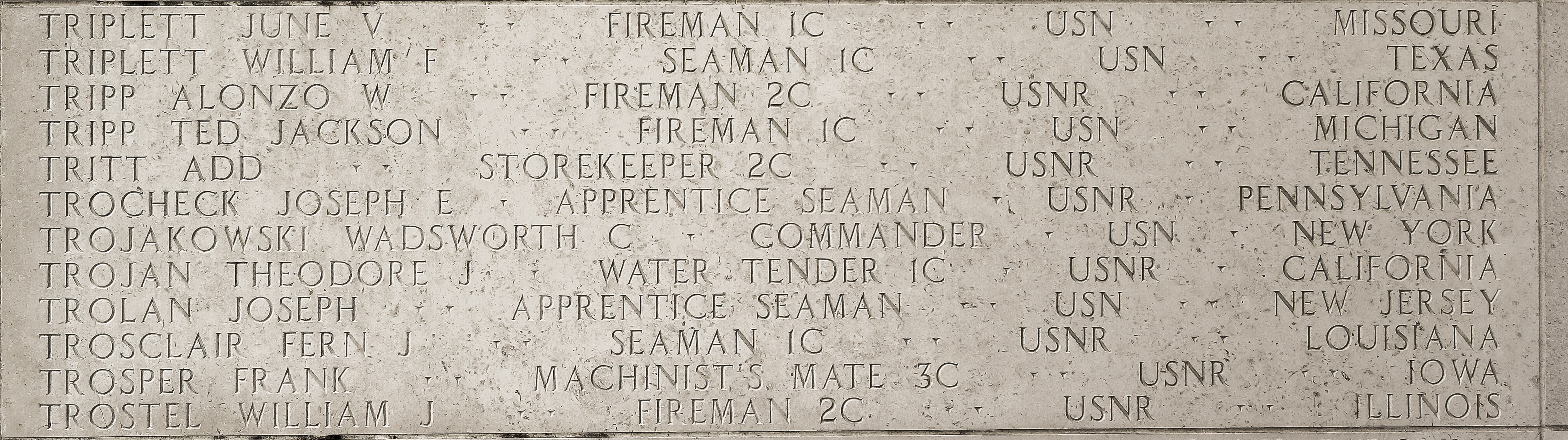 Joseph E. Trocheck, Apprentice Seaman